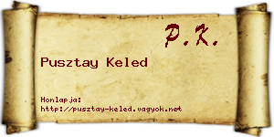 Pusztay Keled névjegykártya